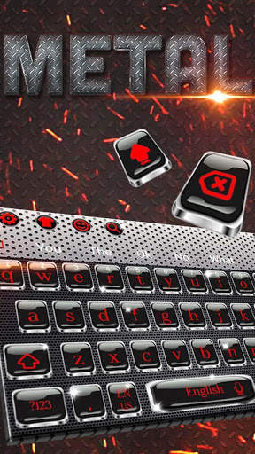 Red Metal Gun Keyboard screenshot 2