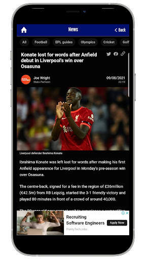 Football Livescore and News screenshot 1