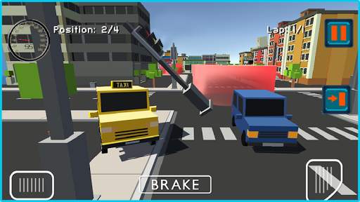 Blocky Cars Road Racing 3D screenshot 2