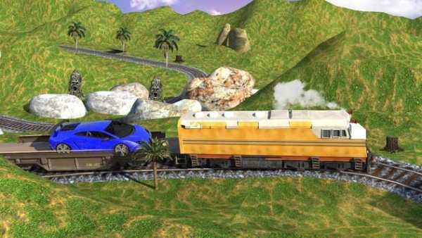 Crazy Car Cargo Train Driving 3D screenshot 3
