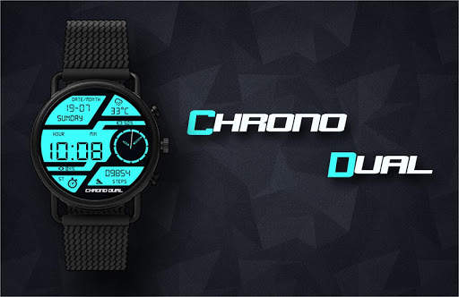 Chrono Dual Watch Face & Clock Live Wallpaper screenshot 1
