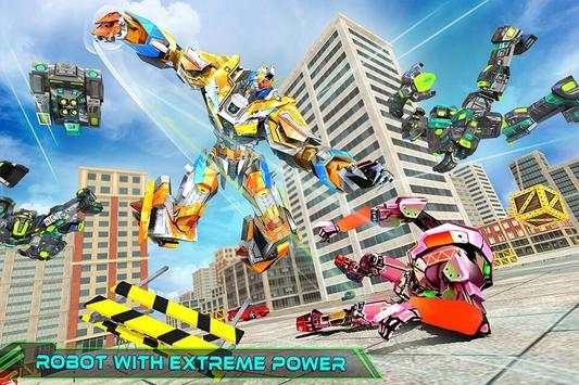 Real Robot Rhino Attack Car Transform Games screenshot 4