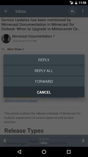 Mimecast Mobile screenshot 3