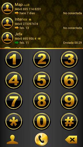 THEME DARK GOLD FOR EXDIALER screenshot 1
