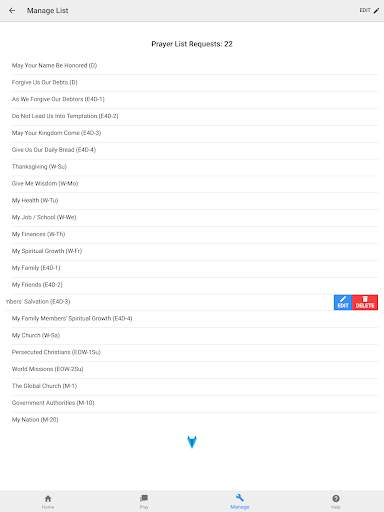Pray Through Prayer List App screenshot 12