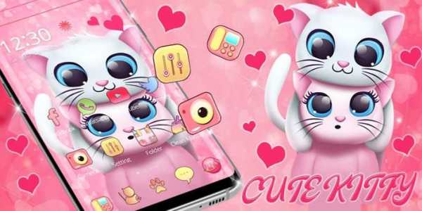 Lovely Couple Cat Theme 4 تصوير الشاشة