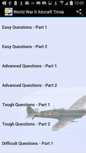 World War 2 Aircraft Trivia screenshot 1