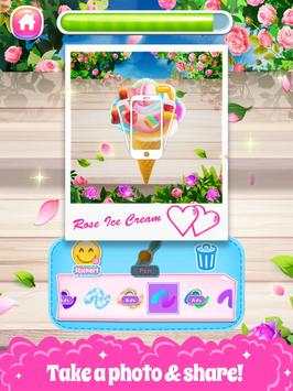 Rainbow Unicorn Rose Ice Cream - Cooking Games screenshot 2