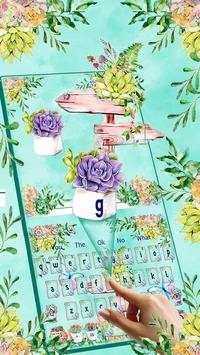 Tema Sms Flower Garden Keyboard screenshot 2