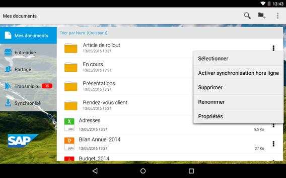 SAP Mobile Documents screenshot 7