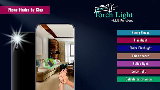 Speak to Torch Light - Clap screenshot 1