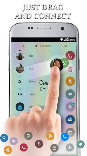 Holographic Phone Dialer Theme स्क्रीनशॉट 3