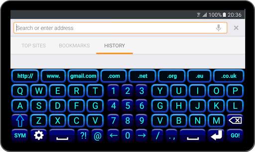Blue Neon Keyboard स्क्रीनशॉट 6