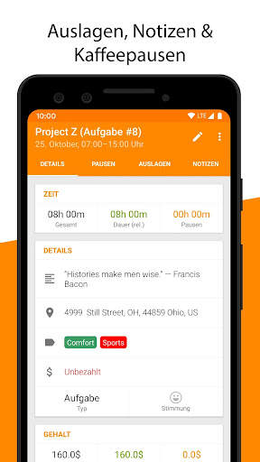 Timesheet - Zeiterfassung screenshot 4