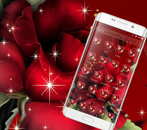 Red Heart Rose Theme screenshot 1