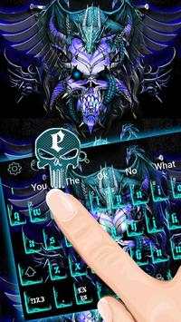 Blue Dragon Skull Keyboard Theme скриншот 3