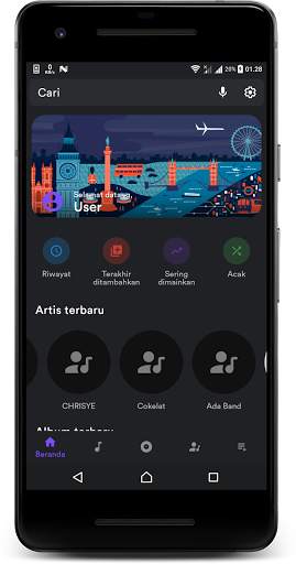 XP Music Player | Pemutar Musik Gratis Bebas Iklan screenshot 1