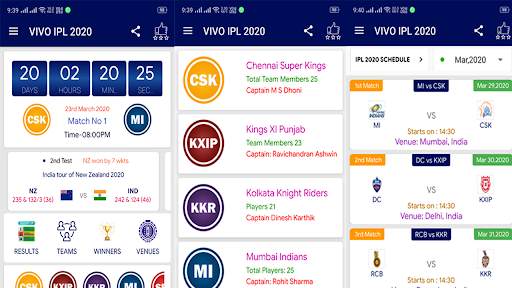 IPL 2020 Schedule (UAE) scores, Live cricket Free screenshot 1