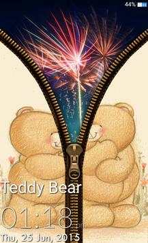 Teddy Bear Zipper Lock Screen screenshot 6