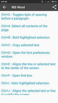 A-Z Computer Shortcut Keys screenshot 5