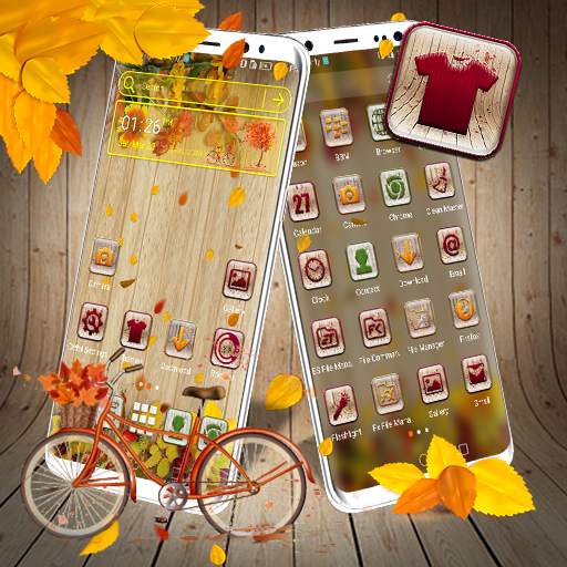 Wooden Autumn Launcher Theme 1.3