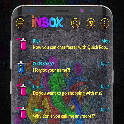 Graffiti colourful SMS theme 5.0.20