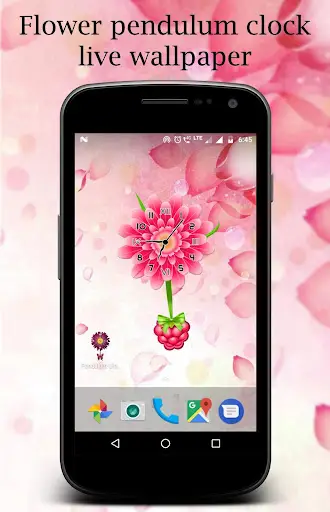 Flower pendulum clock live wallpaper screenshot 3