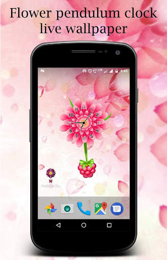 Flower pendulum clock live wallpaper screenshot 3