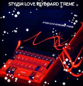 Stylish Love Keyboard Theme screenshot 1