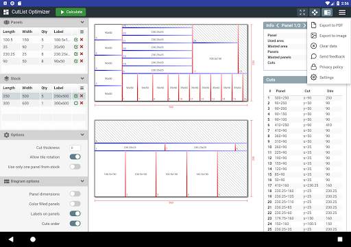 CutList Optimizer screenshot 4