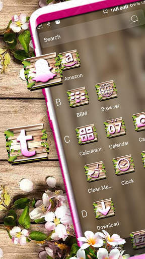 Wooden Flower Vine Launcher Theme screenshot 3