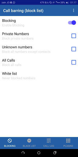 Arama engelleme (blok listesi) screenshot 3