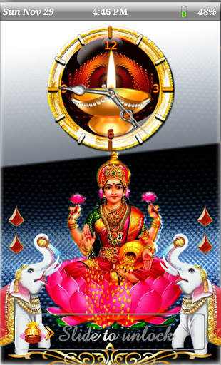 Mata Lakshmi Clock Lockscreen - Live Wallpaper screenshot 7