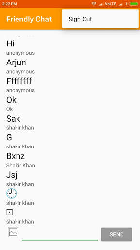 Firebase Friendly Chat screenshot 3