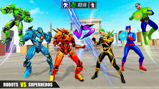 Robot VS Superhero Fighting Game screenshot 1