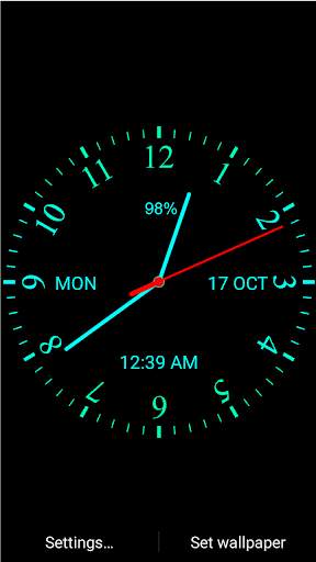 Analog Clock Live Wallpaper screenshot 1