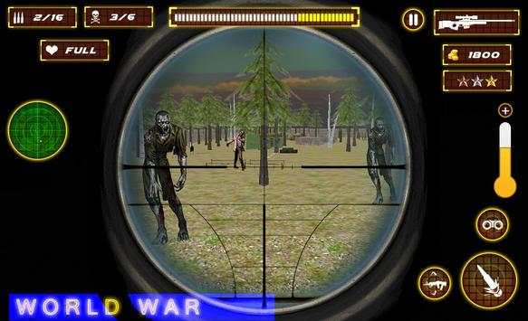 Zombie Sniper War Escape screenshot 2
