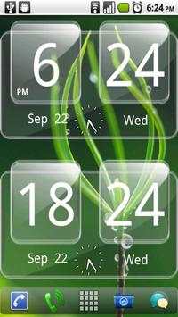 Sense Analog Glass Clock 4x2 screenshot 2