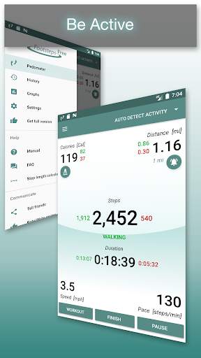 Footsteps Pedometer Free screenshot 1
