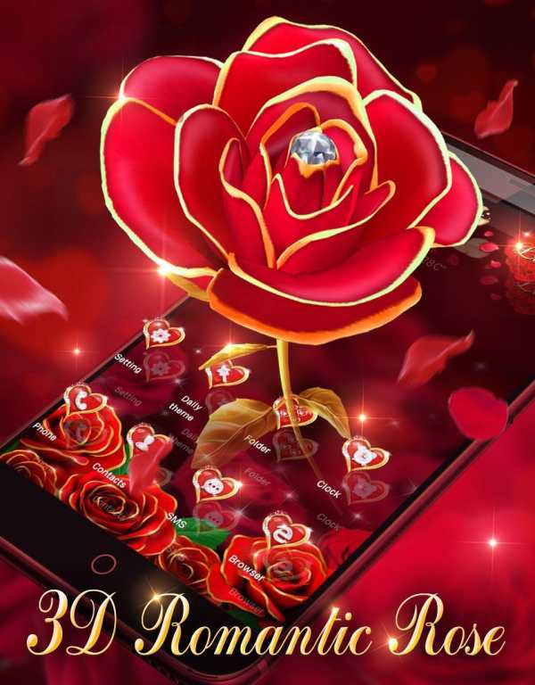 3D Gilt Red Rose Theme स्क्रीनशॉट 4