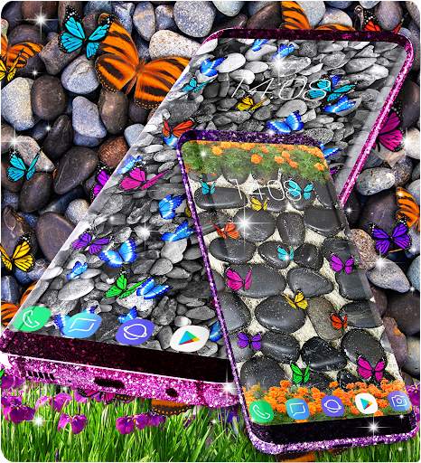 Butterfly stones hd live wallpaper screenshot 5