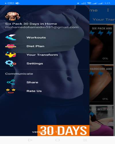 Six Pack in 30 Days in Home only screenshot 4