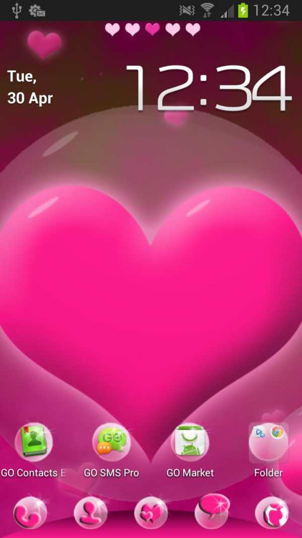 Hearts Theme for GO Launcher screenshot 1