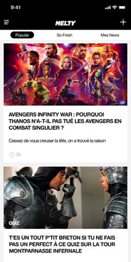 melty - Actu, Quiz et Vidéos screenshot 1