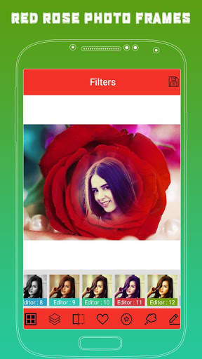 Red Rose Photo Frame - Rose Photo Effect 2 تصوير الشاشة