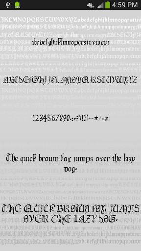 Gothic Fonts for FlipFont screenshot 3