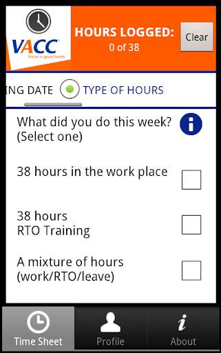 VACC Timesheets screenshot 2