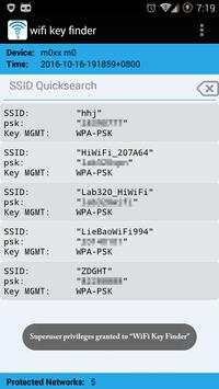 WiFi Key Finder (Root) screenshot 1