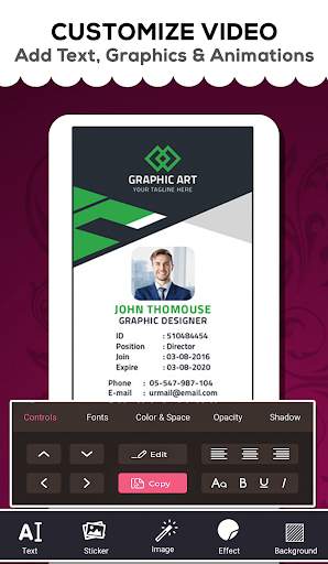Video Business Card Maker: Visiting Card Maker screenshot 5