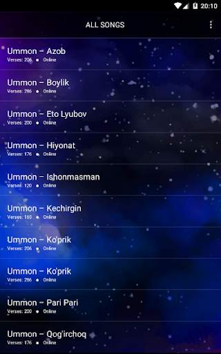 Ummon qo'shiqlari 2020 screenshot 2